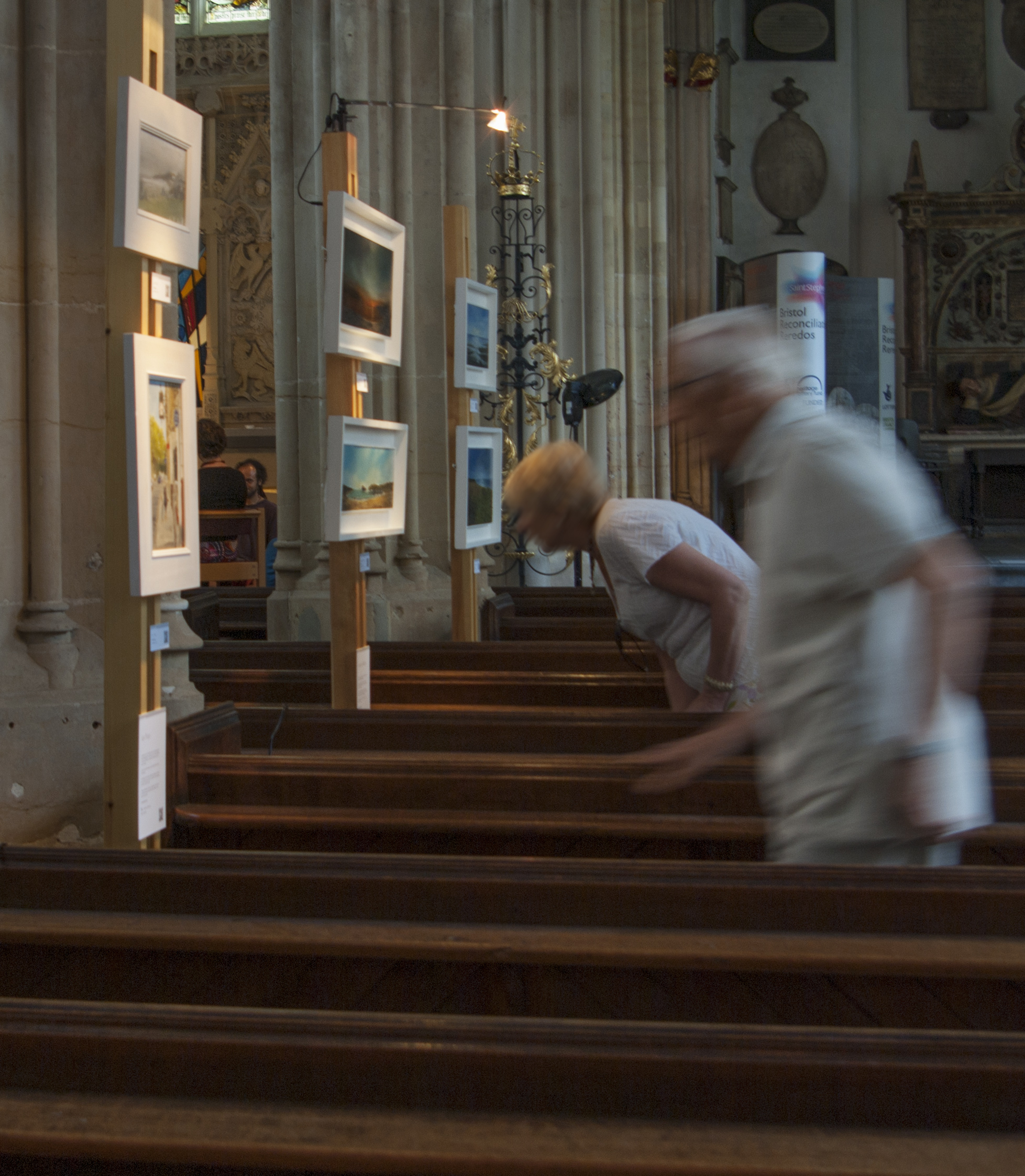 Art exhibited in a church for a weekend with Art Posts